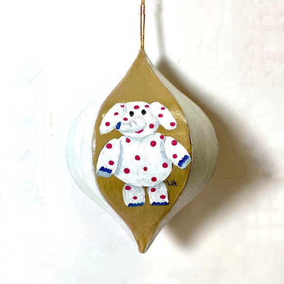 ORIGINAL Hand Painted Land of Misfit Toys 6-Sided Paper Mache Christmas Ornament - Picture 8 of 10